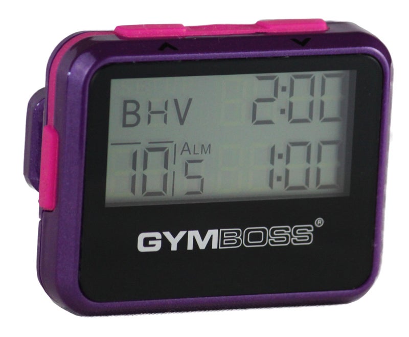 Gymboss مؤقت زمني وساعة إيقاف من Gymboss - لمعان معدني بنفسجي/وردي - Image 1